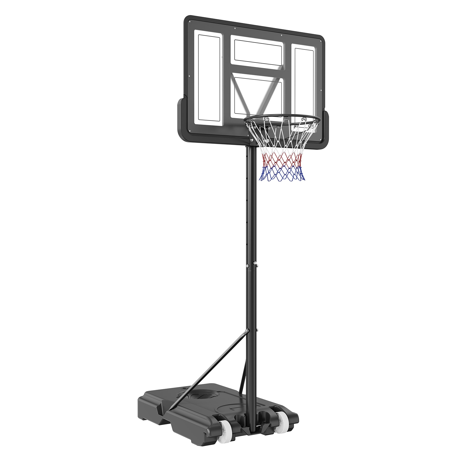 Basketball Hoop, 4-10 Ft Adjustable Height Portable Backboard System, 44 Inch Basketball Hoop & Goal, Kids & Adults Basketball Set With Wheels, Stand, And Fillable Base, For Outdoor/Indoor_voghion.com